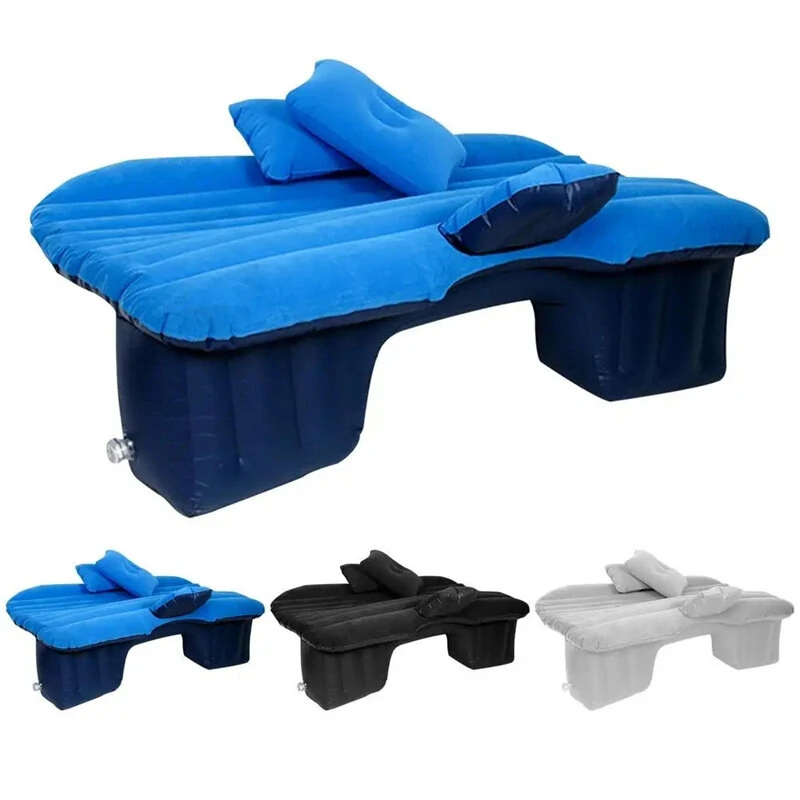 (image for) 138x85cm Car Air Inflatable Travel Mattress Back Seat Bed Multifunctional Sofa Air Bed Pillow With Air Outdoor Camping Mat